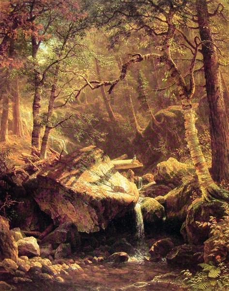 Albert Bierstadt Painting The Mountain Brook - Click Image to Close